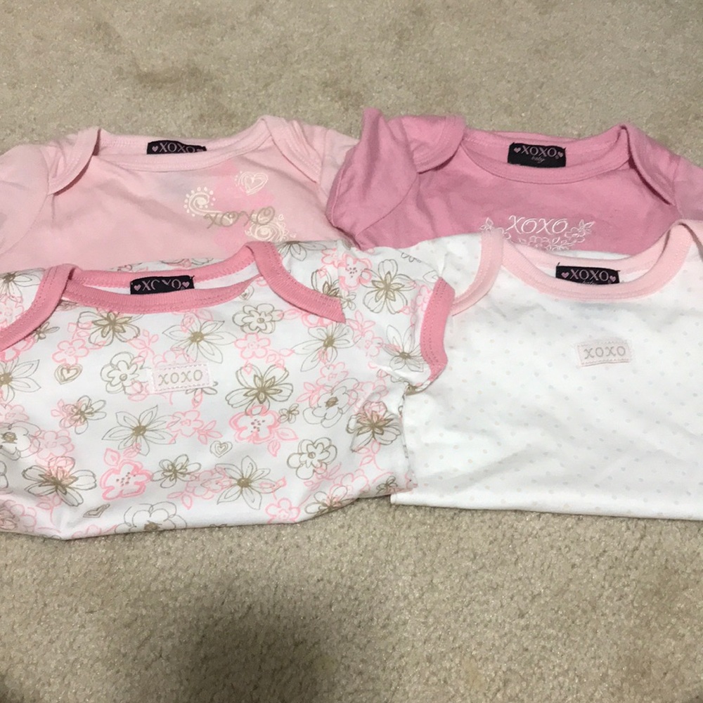 NWT XOXO 3/6 month onesies